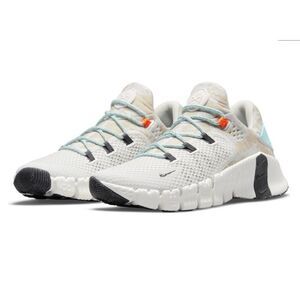 Women's White and Blue Athletic Shoes